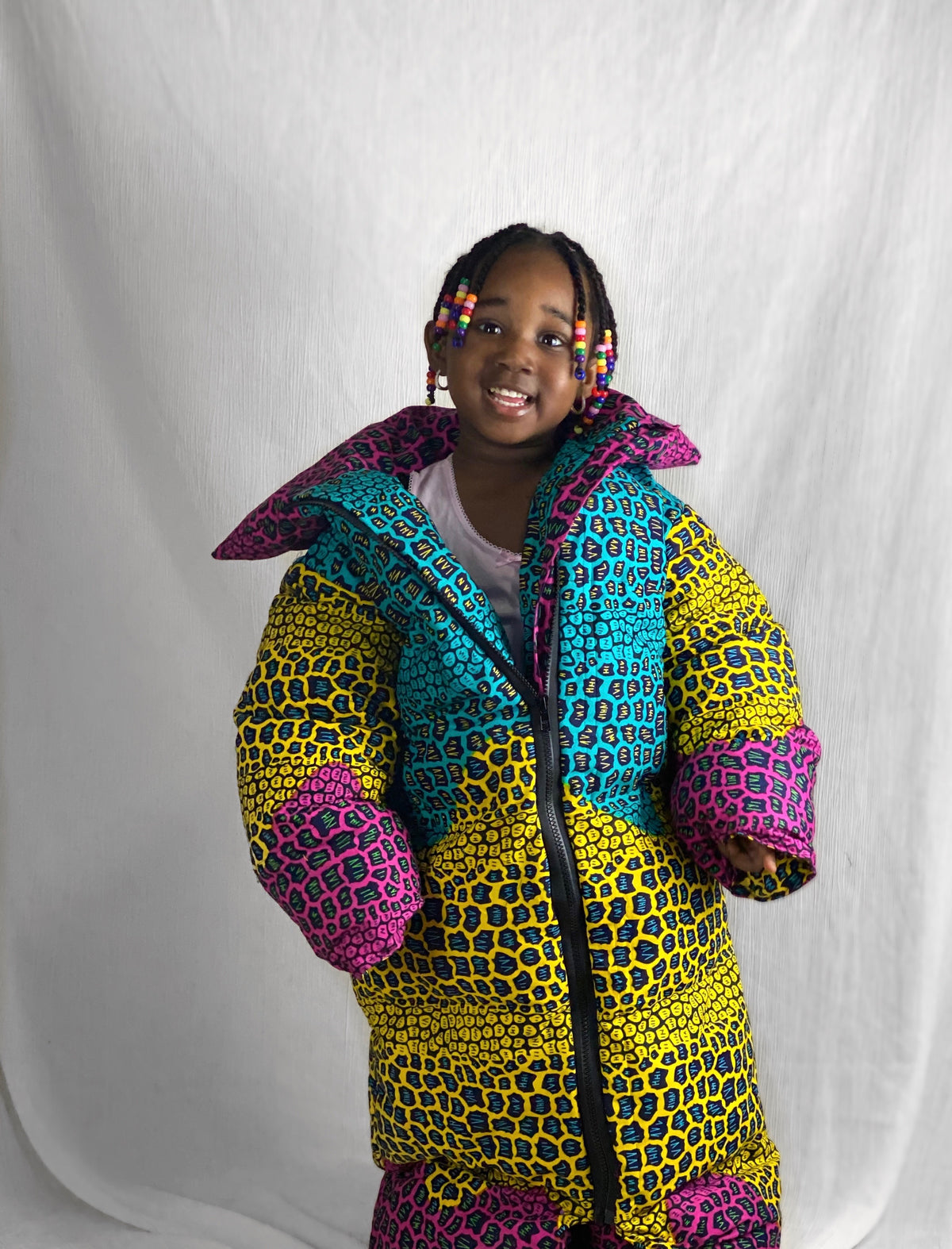 Toddler Adunni Puffer Jacket |African Print|