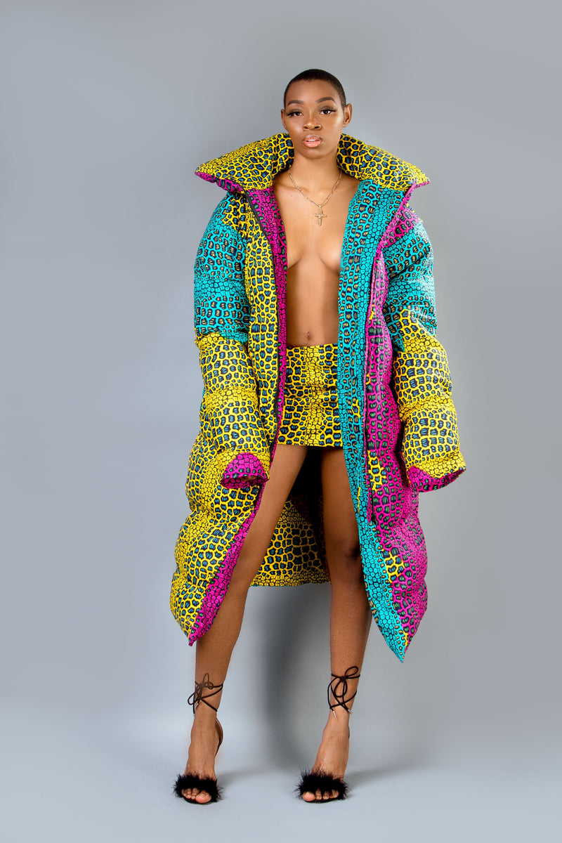 Adunni Puffer Jacket |African Print|