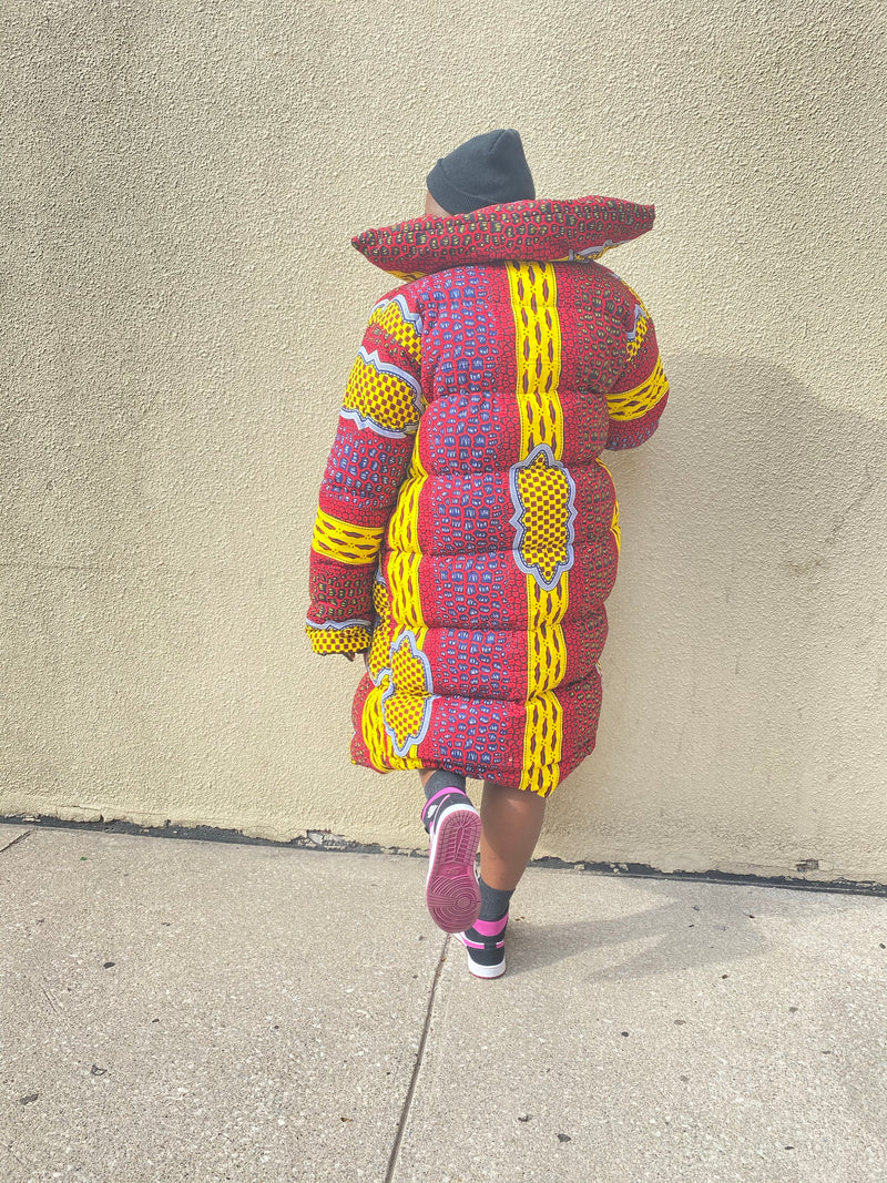 Affiah Puffer Jacket |African Print|